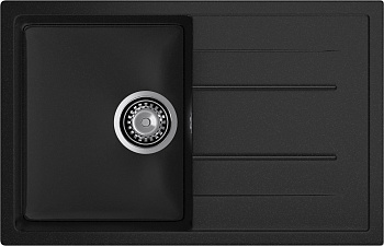 GRANFEST Мойка композит QUADRO GF-Q--780L  чаша с крылом 780*500 мм  черный арт.GF- GRANFEST Мойка композит QUADRO GF-Q--780L  чаша с крылом 780*500 мм  черный арт.GF-