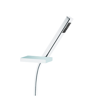 Душевая лейка с шлангом и настенным держателем 4749MKB белый