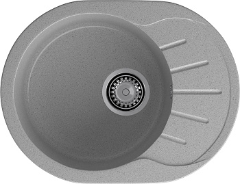 GRANFEST Мойка композит RONDO GF-R--580L  чаша с крылом 579*445мм  серый арт.GF- GRANFEST Мойка композит RONDO GF-R--580L  чаша с крылом 579*445мм  серый арт.GF-