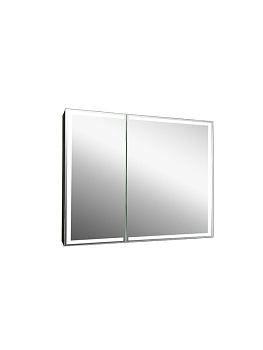 Зеркало-шкаф Mirror Box black Led 1000х800