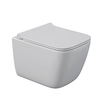 Унитаз подвесной QUATTRO S, сиденье дюропласт Quattro Strati Slim SO, микролифт, быстросъем, белый,  Унитаз подвесной QUATTRO S, сиденье дюропласт Quattro Strati Slim SO, микролифт, быстросъем, белый,