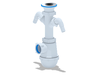 Сифон Ани Грот 1 1/2"* 40 с 2 отв. стиральной машины, ANI PLAST Сифон Ани Грот 1 1/2"* 40 с 2 отв. стиральной машины, ANI PLAST