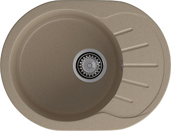 GRANFEST Мойка композит RONDO GF-R--580L  чаша с крылом 579*445мм  песочный арт.GF- GRANFEST Мойка композит RONDO GF-R--580L  чаша с крылом 579*445мм  песочный арт.GF-