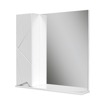 Зеркало-шкаф Pronto 70 левый, белый, VOLNA