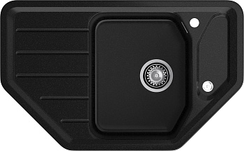 GRANFEST Мойка композит CORNER  GF-C--800E угловая 800*500мм  черный  арт.GF- GRANFEST Мойка композит CORNER  GF-C--800E угловая 800*500мм  черный  арт.GF-