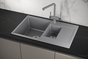 Кухонная мойка GRANULA (7808, АЛЮМИНИУМ) Кухонная мойка GRANULA (7808, АЛЮМИНИУМ)