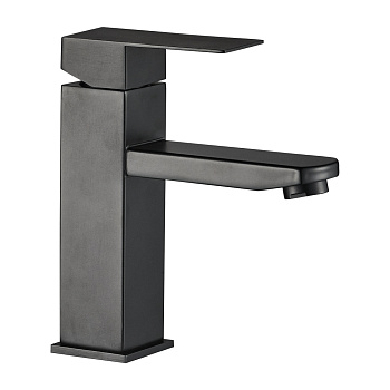 Смеситель для раковины черный из нержавеющей стали KUBUS, KUB13-210Black