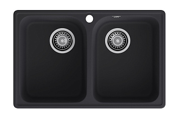 GranFest QUARZ (ECO-15) Мойка 2 чаши 740*480 (черный) GranFest QUARZ (ECO-15) Мойка 2 чаши 740*480 (черный)
