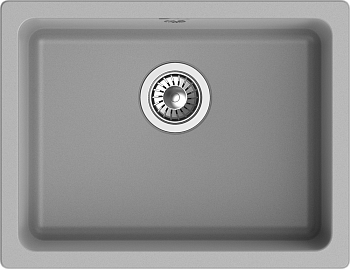 RIVELATO Мойка BERKANA 50 подст.монтаж 1-чаш 560*430 grigio metallizzato арт. RIVELATO Мойка BERKANA 50 подст.монтаж 1-чаш 560*430 grigio metallizzato арт.