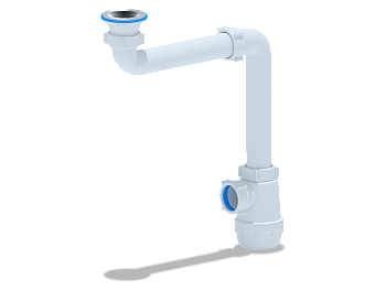 Сифон для мойки АНИ Пласт Грот A5000 1 1/2 дюйма 40 смещенный