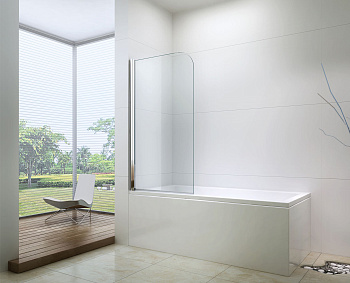 Душевая шторка BERGES RIVER 2.0 800x1400 прозрачное стекло 5мм, профиль хром, BERGES