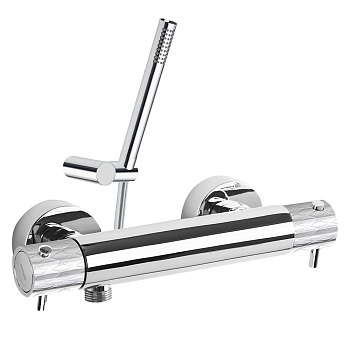 Термостатический смеситель для душа наружнего монтажа с душевым комплектом ODISEA JOYA 593401MO