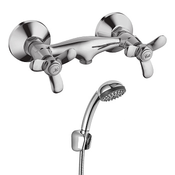 Q02 Смеситель для душа, без излива, р/ДВ, хром, ROS, Q02-41