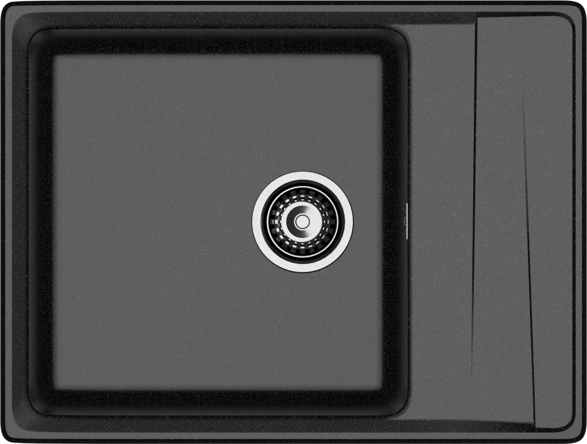 GRANFEST Мойка композит LEVEL, GF-LV-660L, чаш+кр 660*500, черный GRANFEST Мойка композит LEVEL, GF-LV-660L, чаш+кр 660*500, черный