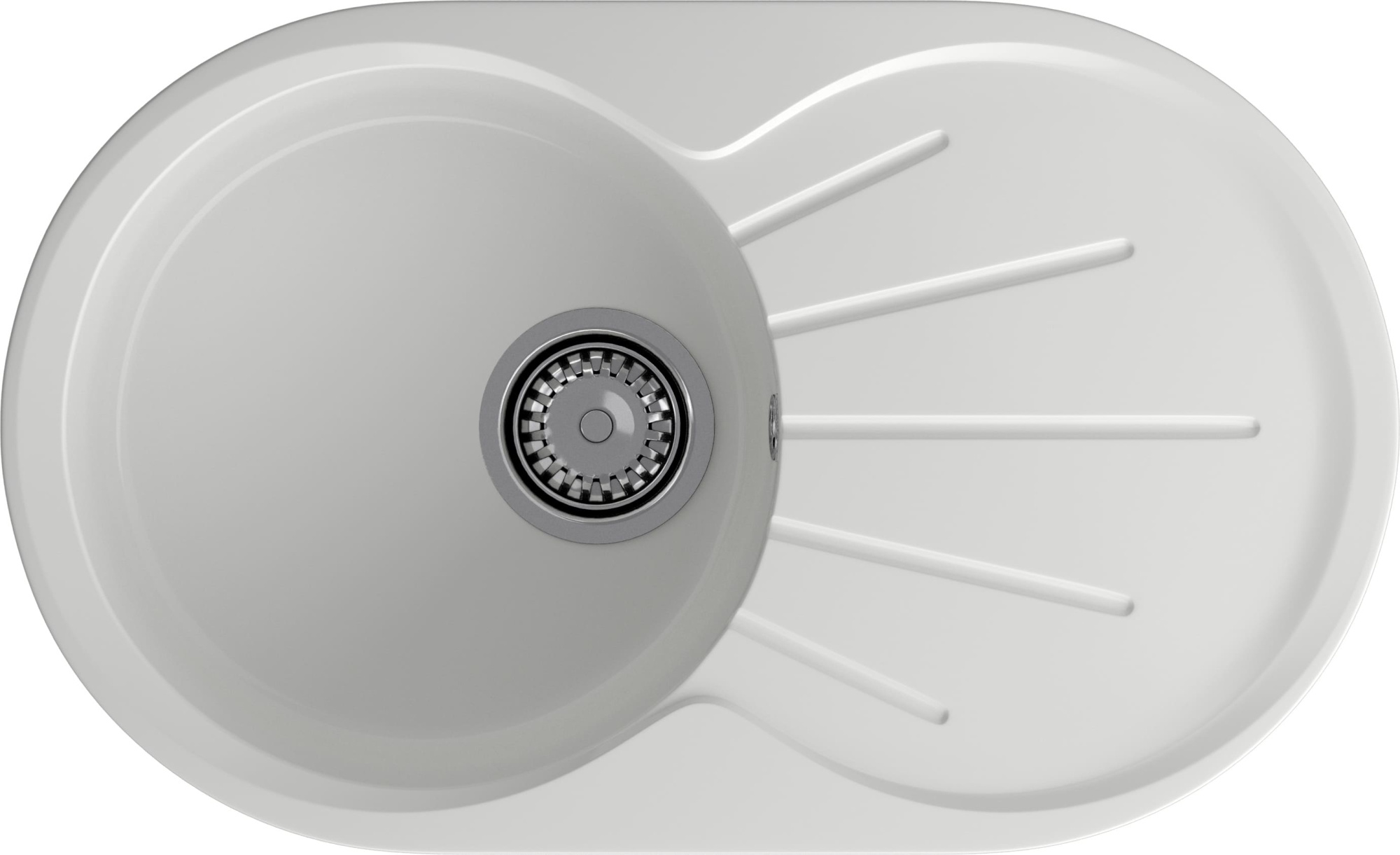 GRANFEST Мойка композит RONDO GF-R--750L  чаша с крылом 750*460мм   иней арт.GF- GRANFEST Мойка композит RONDO GF-R--750L  чаша с крылом 750*460мм   иней арт.GF-