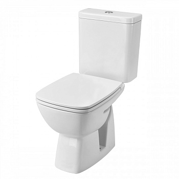 НЕО ЛАЙТ Унитаз-компакт, косой выпуск, 2-х режимная арматура, сиденье тонкое дюропласт Soft-close, C