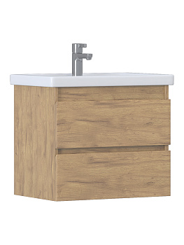 Тумба Fusta 60, подвесная, 2 ящ., дуб золотой, в разборе (под раковину Фостер 60)