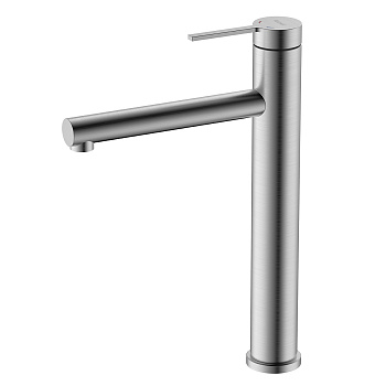 Смеситель ROSSINKA RSF-1715S-SSN для раковины высокий монолитный, сталь