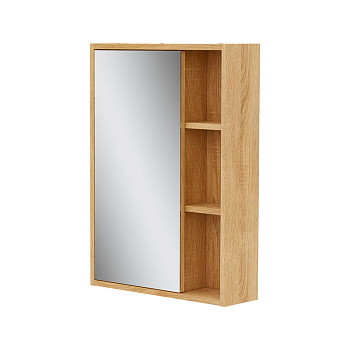 Шкаф зеркальный Osmond 50, повесной, дуб сонома, VOLNA