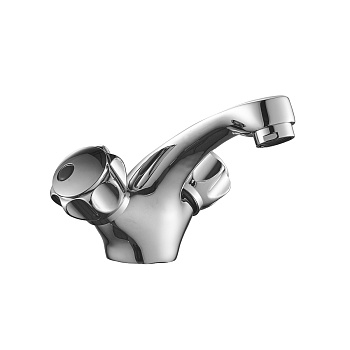 DR50 Смеситель для раковины, монолит.излив 15мм, р/ДВ, хром, DR, DR50011R