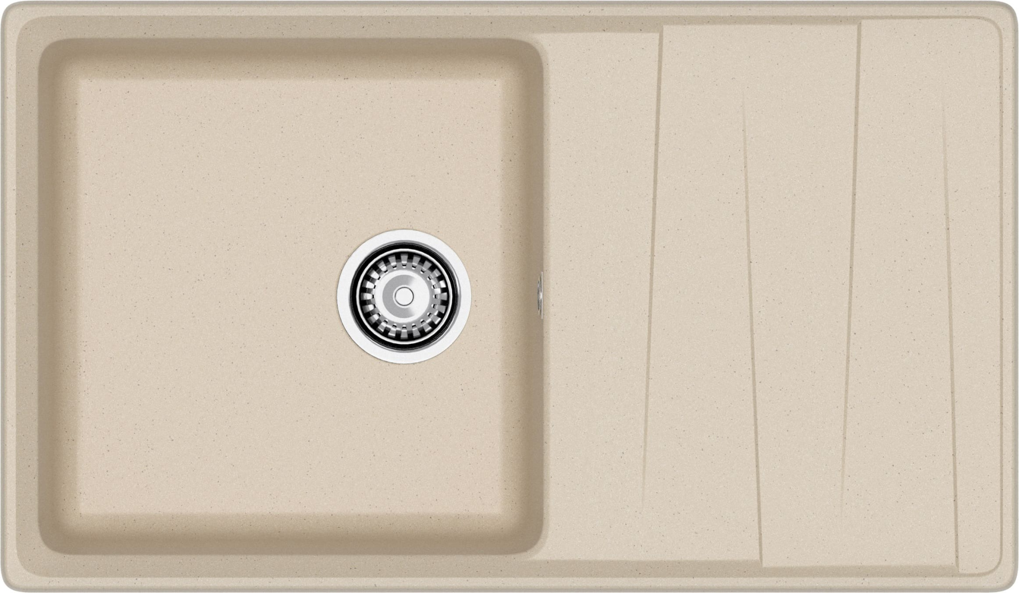 GRANFEST Мойка композит LEVEL , GF-LV-860L, чаша+крыло 860*500, кашемир  GRANFEST Мойка композит LEVEL , GF-LV-860L, чаша+крыло 860*500, кашемир