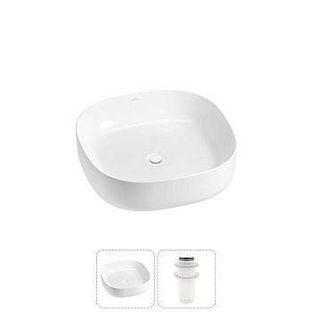 Накладная раковина для ванной комнаты Wellsee Belle Spa 3.0 20212692R в наборе 2 в 1: раковина белый