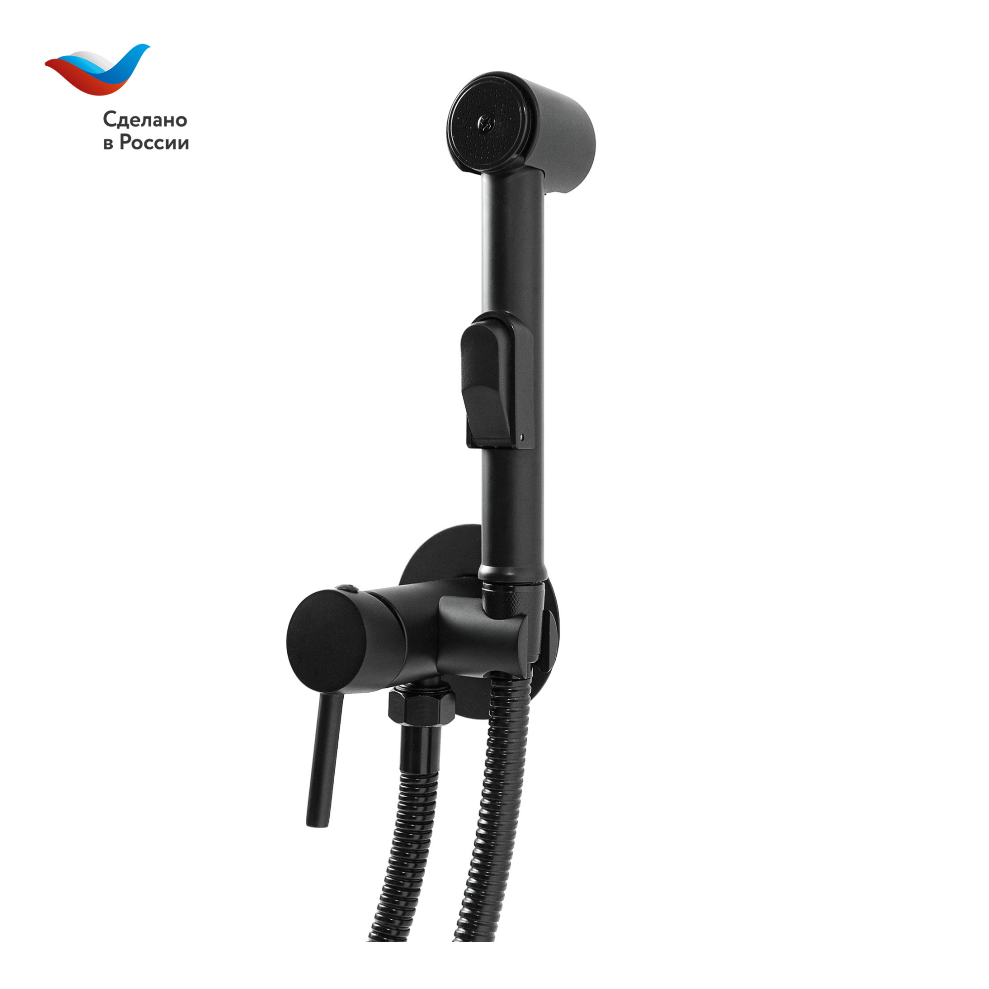 ГОРОД Смеситель для биде настенный, одноручный, черный, СЛАВЕН, Д53