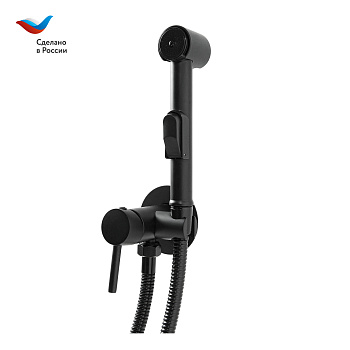 ГОРОД Смеситель для биде настенный, одноручный, черный, СЛАВЕН, Д53