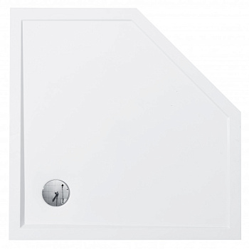 Поддон "Калифорния 100х100" пятиугольный, литьев.мрамор, бел.