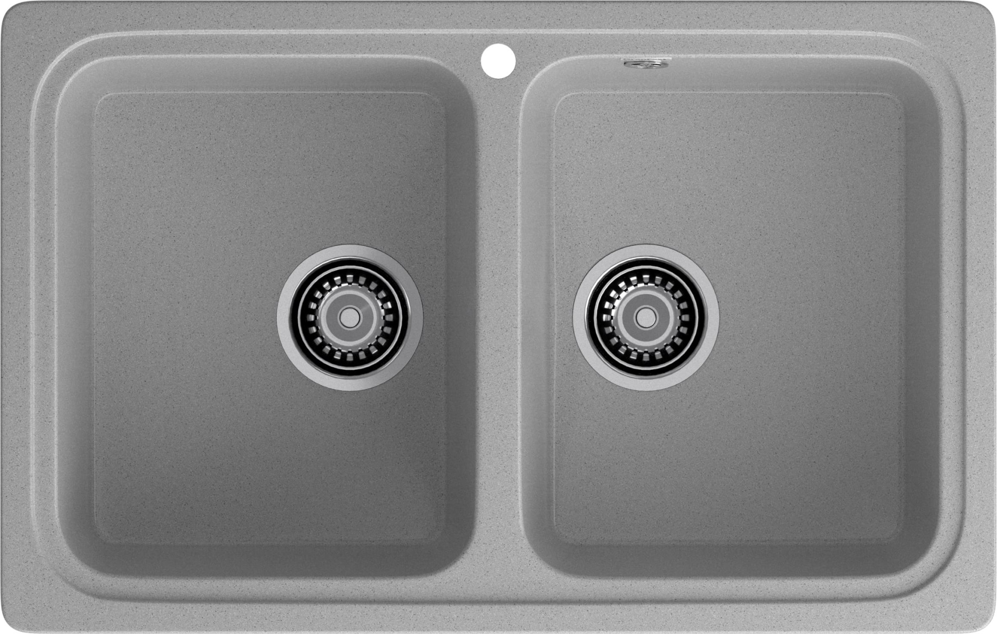 GRANFEST Мойка композит STANDART GF-S--780K  2 чаши 780*510 мм  серый арт.GF- GRANFEST Мойка композит STANDART GF-S--780K  2 чаши 780*510 мм  серый арт.GF-