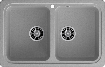 GRANFEST Мойка композит STANDART GF-S--780K  2 чаши 780*510 мм  серый арт.GF- GRANFEST Мойка композит STANDART GF-S--780K  2 чаши 780*510 мм  серый арт.GF-