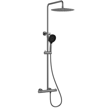 Смеситель Beluga LMF-8045B-GM для душа с регулируемой высотой штанги и лейкой верхнего душа «Тропиче