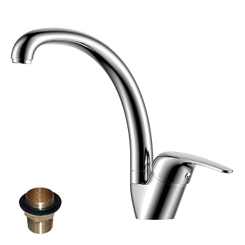 Y40 Смеситель для кухни, выс.пов.излив 214мм, р/ОД, хром, ROS, Y40-23U
