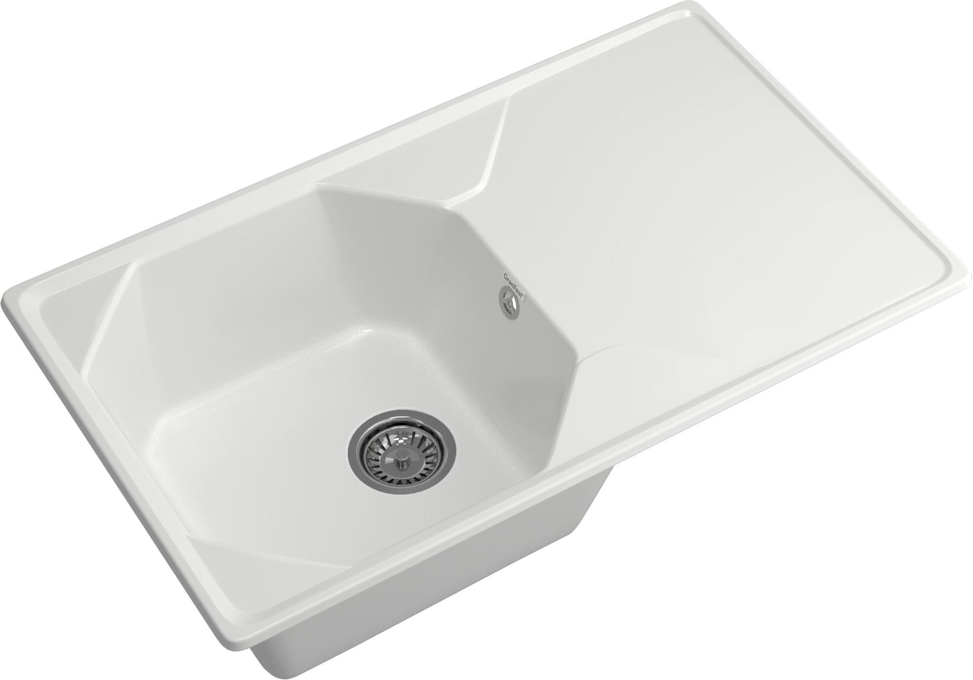 GRANFEST Мойка композит UNIQUE, GF-U-840L, чаш+кр 840*500, иней GRANFEST Мойка композит UNIQUE, GF-U-840L, чаш+кр 840*500, иней