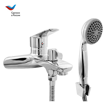 КОТТЕДЖ Смеситель для ванны с коротким литым изливом, одноручный, СЛАВЕН, Г30