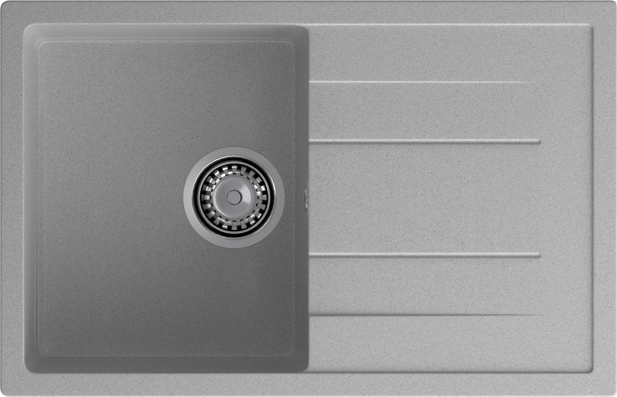 GRANFEST Мойка композит QUADRO GF-Q--780L  чаша с крылом 780*500 мм  серый арт.GF- GRANFEST Мойка композит QUADRO GF-Q--780L  чаша с крылом 780*500 мм  серый арт.GF-