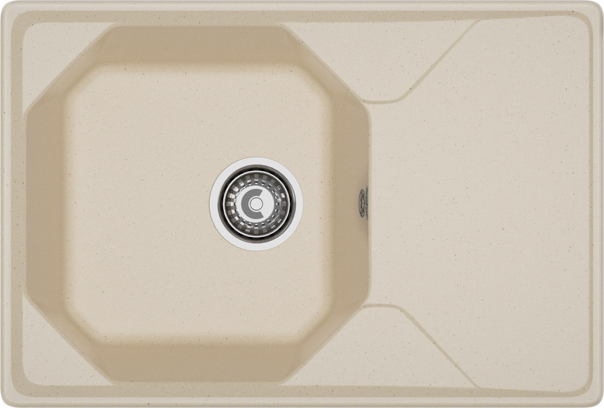 GRANFEST Мойка композит UNIQUE, GF-U-740L, чаш+кр 740*500, кашемир GRANFEST Мойка композит UNIQUE, GF-U-740L, чаш+кр 740*500, кашемир