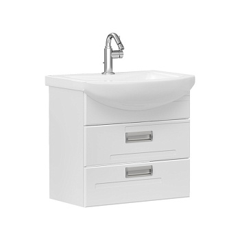 Тумба Joli 70, подвесная, 2 ящ., белая (под раковину Балтика 70), VOLNA