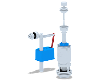Набор с боковой подводкой АНИ Пласт WC4050 1/2 дюйма с пластиковым штуцером эконом шток белый