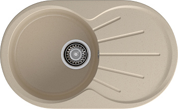 GRANFEST Мойка композит RONDO GF-R--750L  чаша с крылом 750*460мм, кашемир GRANFEST Мойка композит RONDO GF-R--750L  чаша с крылом 750*460мм, кашемир