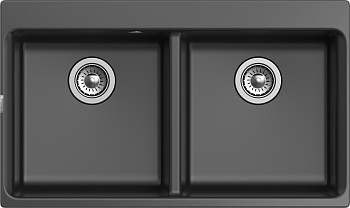 RIVELATO Мойка AXEL 90-2D  2-чаши 870*520мм antracite арт. RIVELATO Мойка AXEL 90-2D  2-чаши 870*520мм antracite арт.