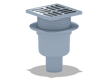 Трап верт.вып.50 рег. с решеткой из нержавеющей стали 12x12, ANI PLAST