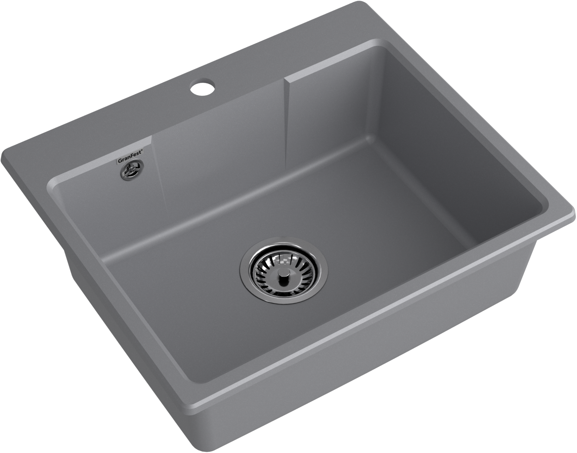 GRANFEST Мойка URBAN 658  1-чаша 580*490мм темно-серый арт.GF-UR- GRANFEST Мойка URBAN 658  1-чаша 580*490мм темно-серый арт.GF-UR-