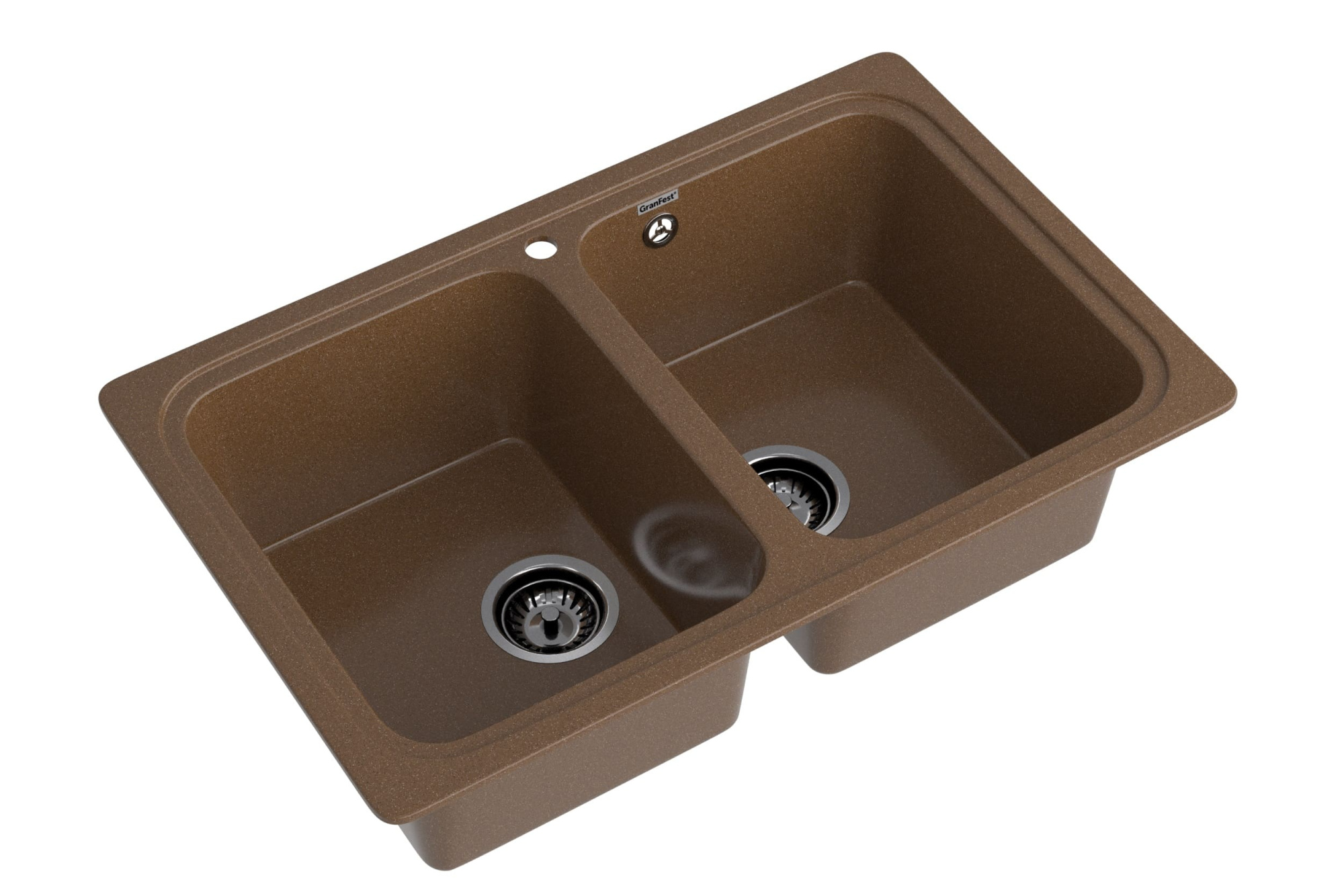 GRANFEST Мойка композит STANDART GF-S--780K  2 чаши 780*510 мм  терракот арт.GF- GRANFEST Мойка композит STANDART GF-S--780K  2 чаши 780*510 мм  терракот арт.GF-