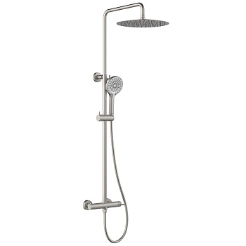 Смеситель Beluga LMF-8025B-BN для душа с регулируемой высотой штанги и лейкой верхнего душа «Тропиче