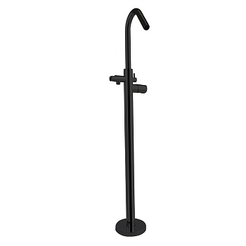 Напольный однорычажный смеситель для ванны TZAR 348503SNM матовый черный