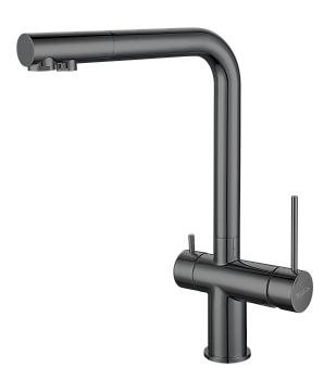 Смеситель для кухни RIVELATO Lugano с краном питьевой воды PVD черный (1523513 PVD black)