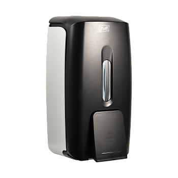 Дозатор для жидкого мыла пластик. Puff-8120Bl, черный,0,8 л         