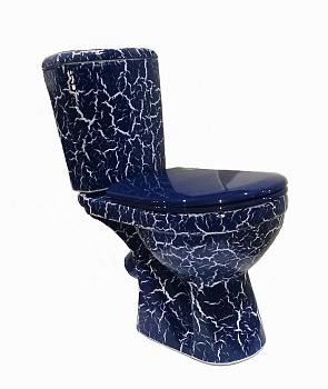 КОМФОРТ Унитаз-компакт (КОМФОРТ+) с арматурой, сиденьем, креплением, кракелюр синий. ROSA КОМФОРТ Унитаз-компакт (КОМФОРТ+) с арматурой, сиденьем, креплением, кракелюр синий. ROSA