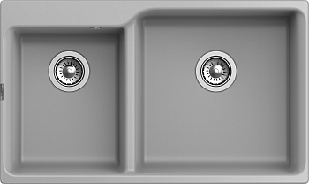 RIVELATO Мойка AXEL 90D  2-чаши 870*520мм grigio metallizzato арт. RIVELATO Мойка AXEL 90D  2-чаши 870*520мм grigio metallizzato арт.